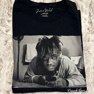Juice Wrld Black Graphic Tee - Short Sleeve